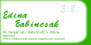 edina babincsak business card